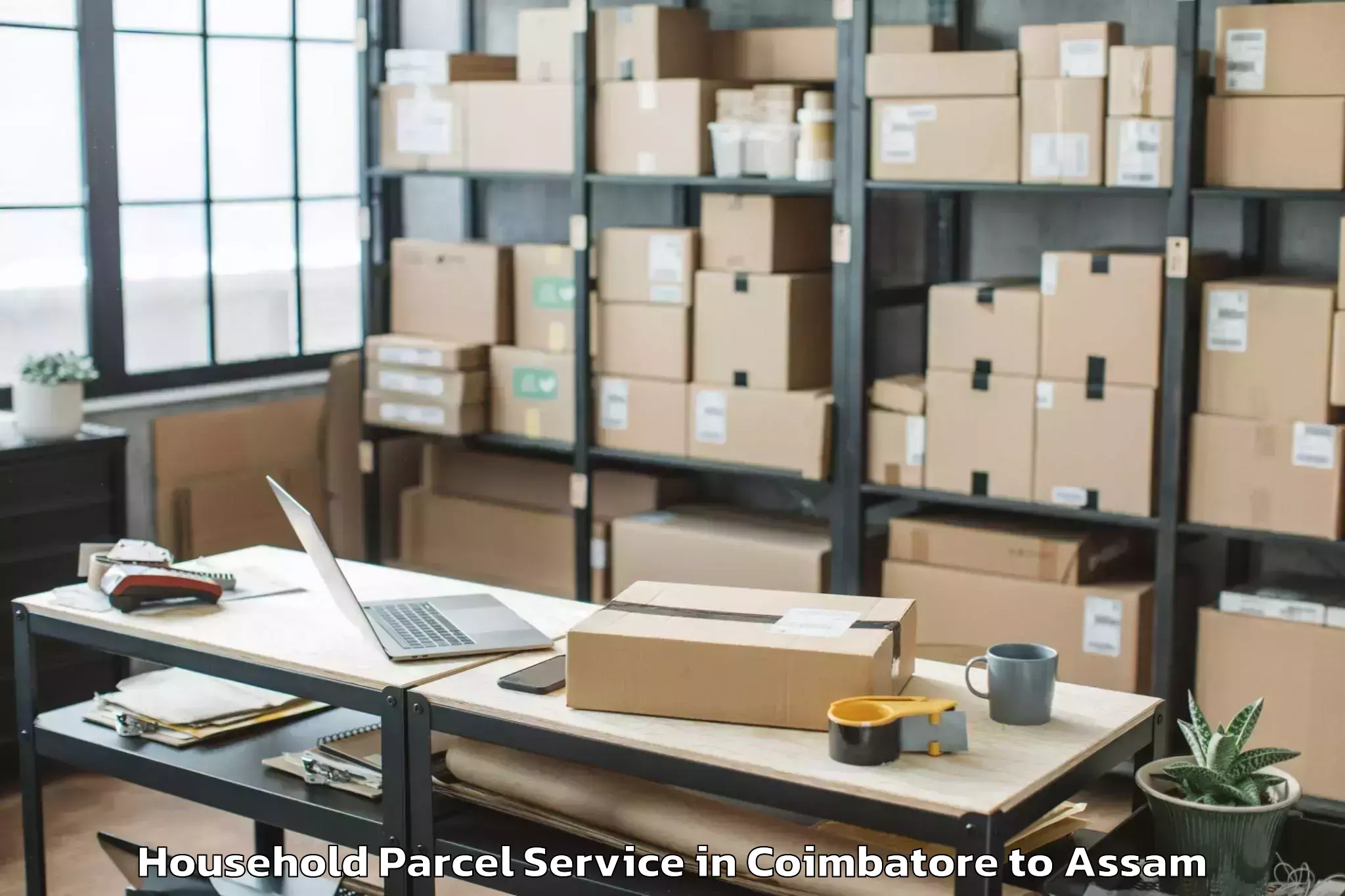 Book Coimbatore to Golokganj Pt Household Parcel Online